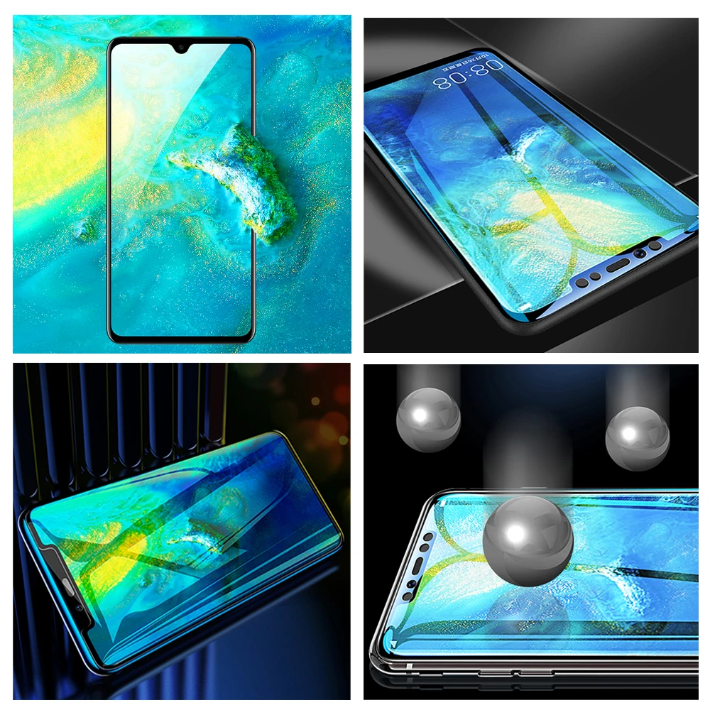 Mate 20 световое защитное стекло на huawei mate 30 lite Полное покрытие протектор экрана huwaei