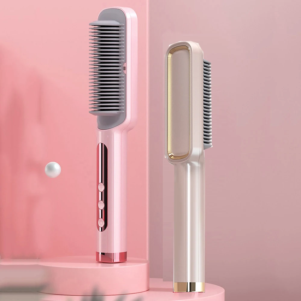 Выпрямитель для волос 2 в 1 электрическая плоская щетка быстрого выпрямления