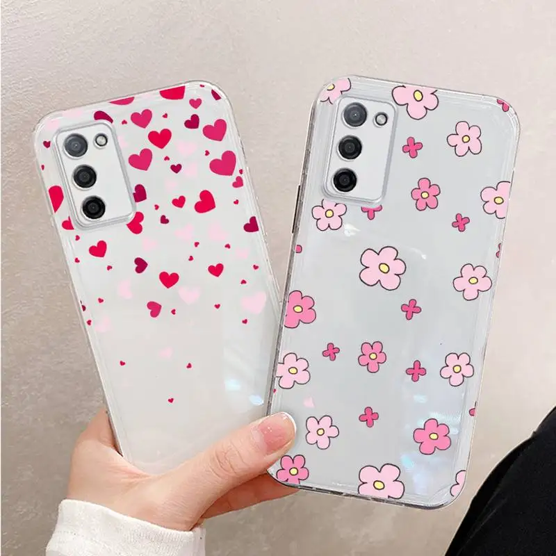 

Cute Love Heart Phone Case For Xiaomi Mi 11 Ultra Lite 10 Redmi Note 9 8 7 9a K30S K40 Pro Transparent Coque