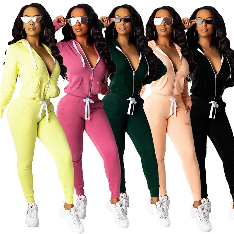 

Women's tracksuit women's two-piece tracksuit with hooded sweatshirt and pants