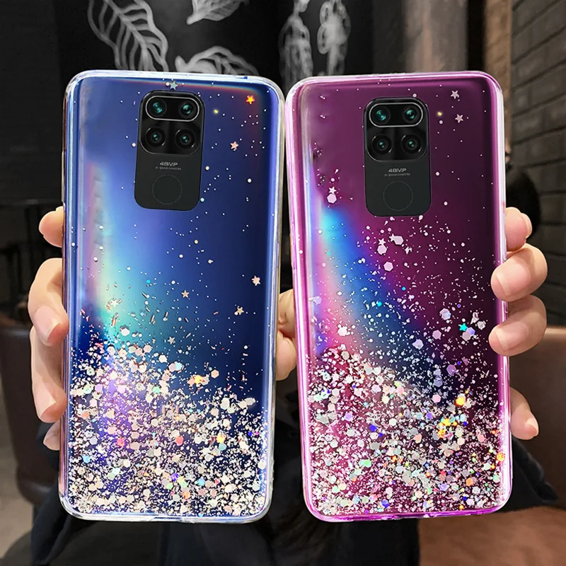 Блестящий чехол для телефона XIAOMI RedMi 9 8 7A 7 8A 9A 9C Note 9S 8T Pro прозрачный противоударный