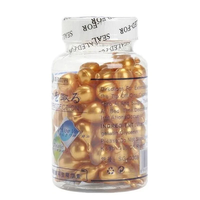 Оптовая продажа 90 шт/бутылка витамин е экстракт капсулы против морщин