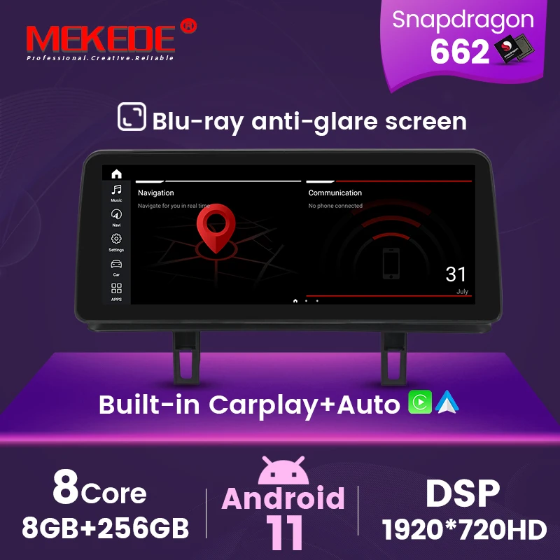 

Android11 Snapdragon 662 Car Radio Stereo For BMW 1 Series 120i E81 E82 E87 E88 Multimedia Player GPS Navigation Carplay 4G WIFI