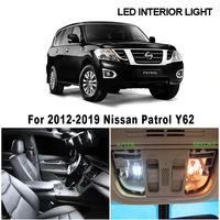 13pcs white canbus car accessories led interior bulbs for 2012 2019 nissan patrol y62 5 6l reading map dome roof light kit