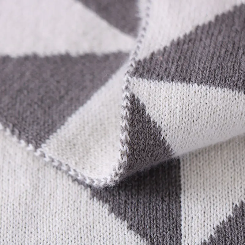 Хлопковое льняное Сетчатое вязаное одеяло покрывало для дивана кровати