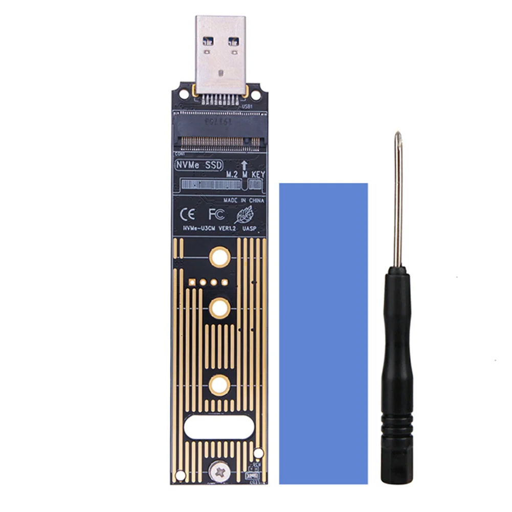 

Dual Protocol NVME to USB3.1 SSD Converter Adapter Cards Expansion Converter Card for 2230/2242/2260/2280