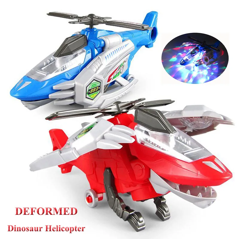 

Electric Universal Rotating Dinosaur Fighter Music and Lighting Robot Can Automatically Transform Dinosaur Model Kids Toy Gift