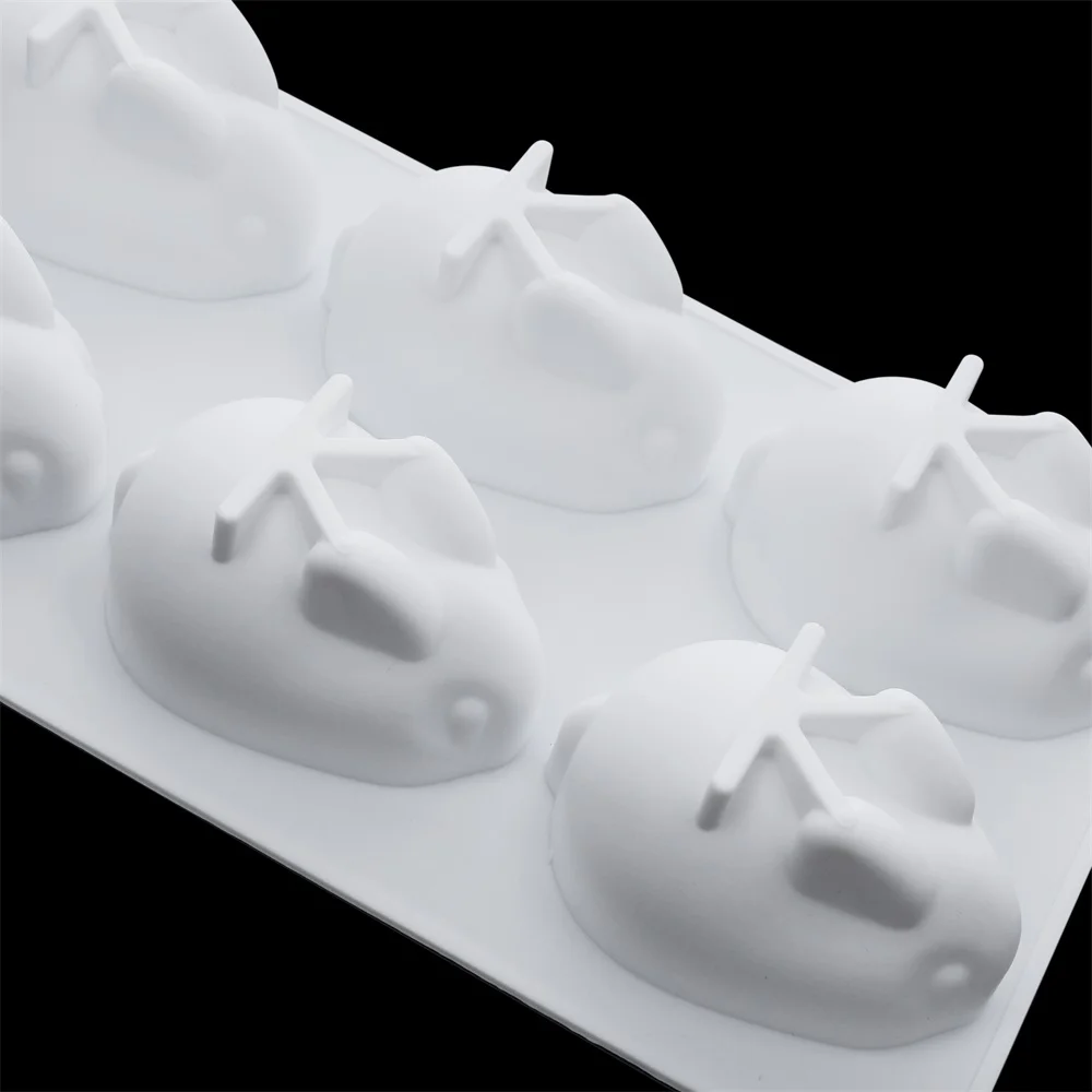 Прозрачный 3D милый кролик силиконовый пасхальный десерт подвеска в виде