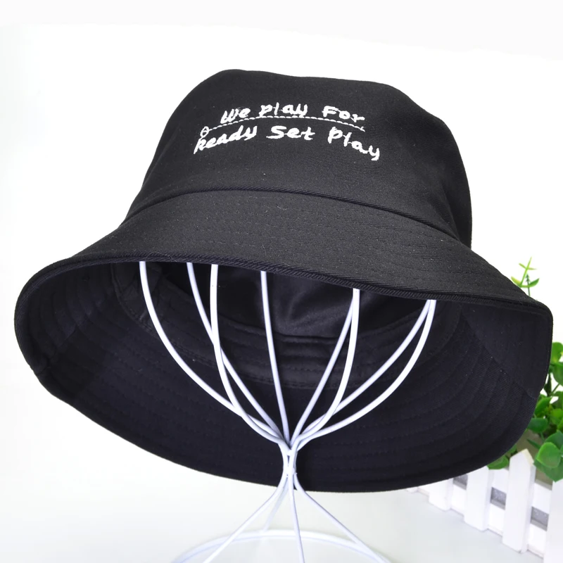 Бренд Вышивка буквы We Play for Ready Bucket Hats летняя шляпа Пляжная для путешествий
