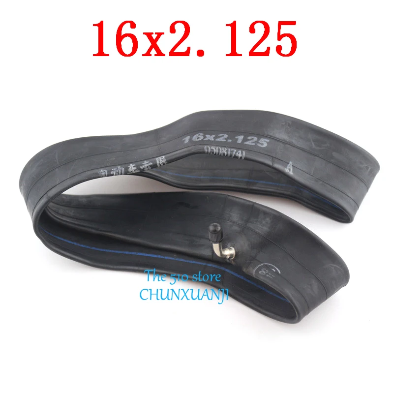 

Электрическая велосипедная внутренняя трубка шины 16X2.125 велосипедная внутренняя трубка с изогнутым угловым стержнем клапана Бутилкаучук