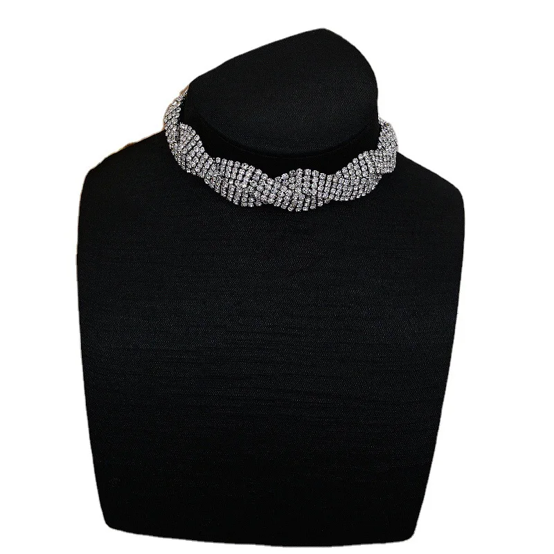 

Japan and South Korea Fashion OL Trend Women's Banquet Festival Diamond Necklace Sexy Wild Bride Dress Short Clavicle Necklace