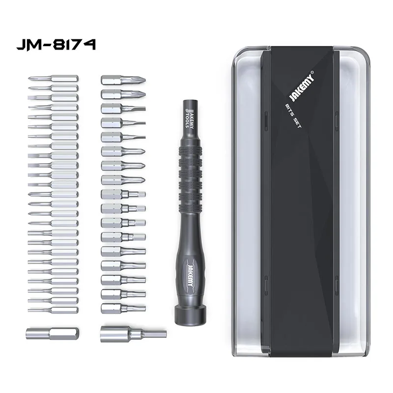 

JAKEMY 45 in 1 JM-8174 DIY Hand Tool Kit S2 CR-V Bits Magnetic Screwdriver Bit Set with Aluminum Alloy Handle
