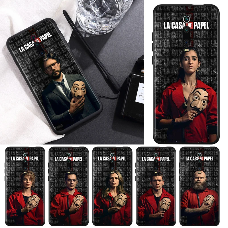 

Silicone Black Cover Money Heist House Paper TV-Show For Xiaomi Redmi K40 K30i K30T K30S K20 10X GO S2 Y2 Pro Ultra Phone Case
