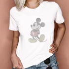 Классическая винтажная футболка Disney с Микки Маусом, Женский Повседневный модный топ, футболки, женская одежда, забавная футболка с коротким рукавом