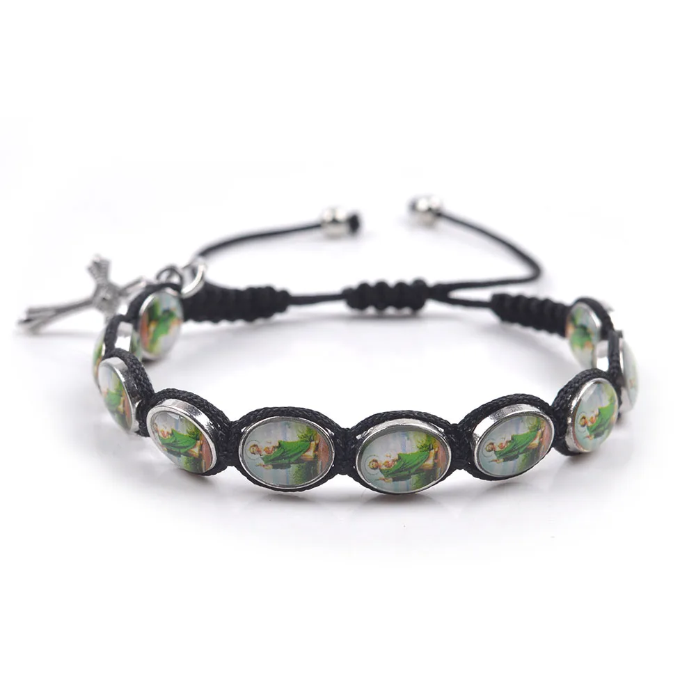 Религиозный подарок католические святых Сплав Бусины тканый регулируемый