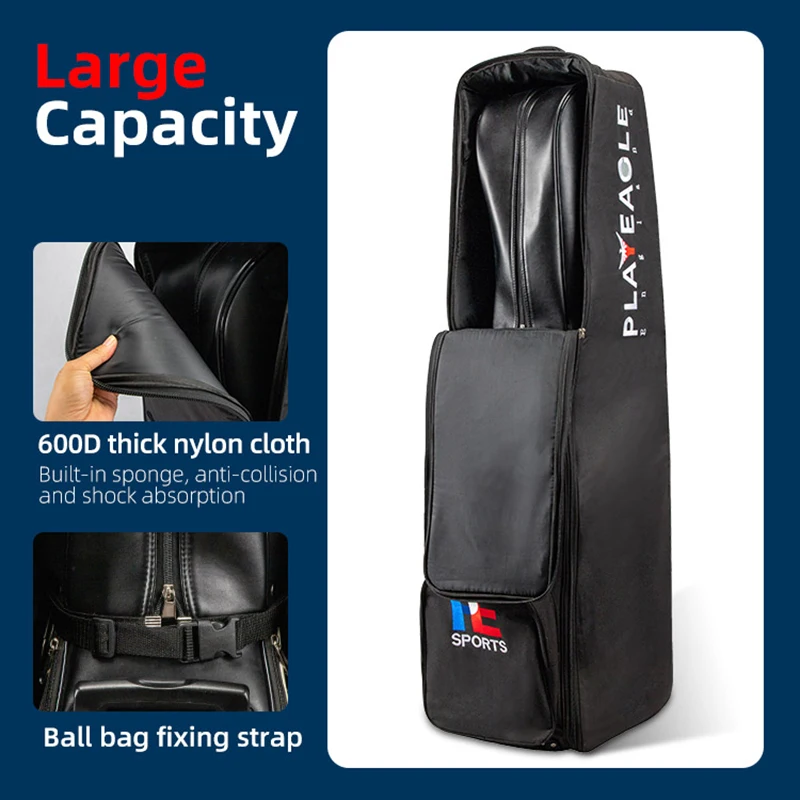 Golf Travel Bag Aviation with Wheels Large Capacity Club Cover Foldable Lightweight Nylon Airplane Travelling Ball Bags New