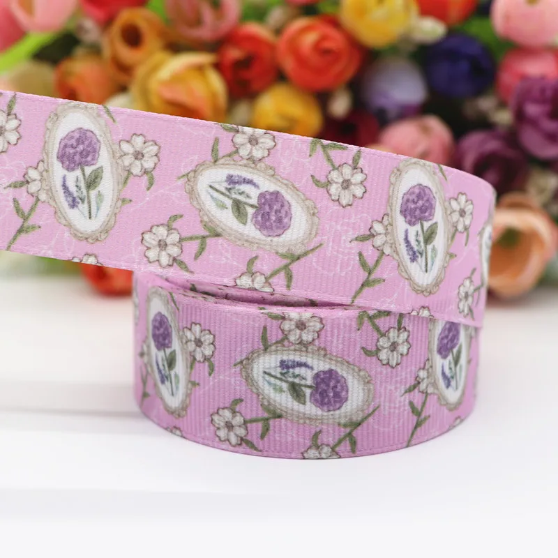 10 Yards 1'' 25MM Flowers /Fields And Gardens Printed Grosgrain Ribbons For Hair Bows DIY Handmade Materials Y2020051502 | Дом и сад