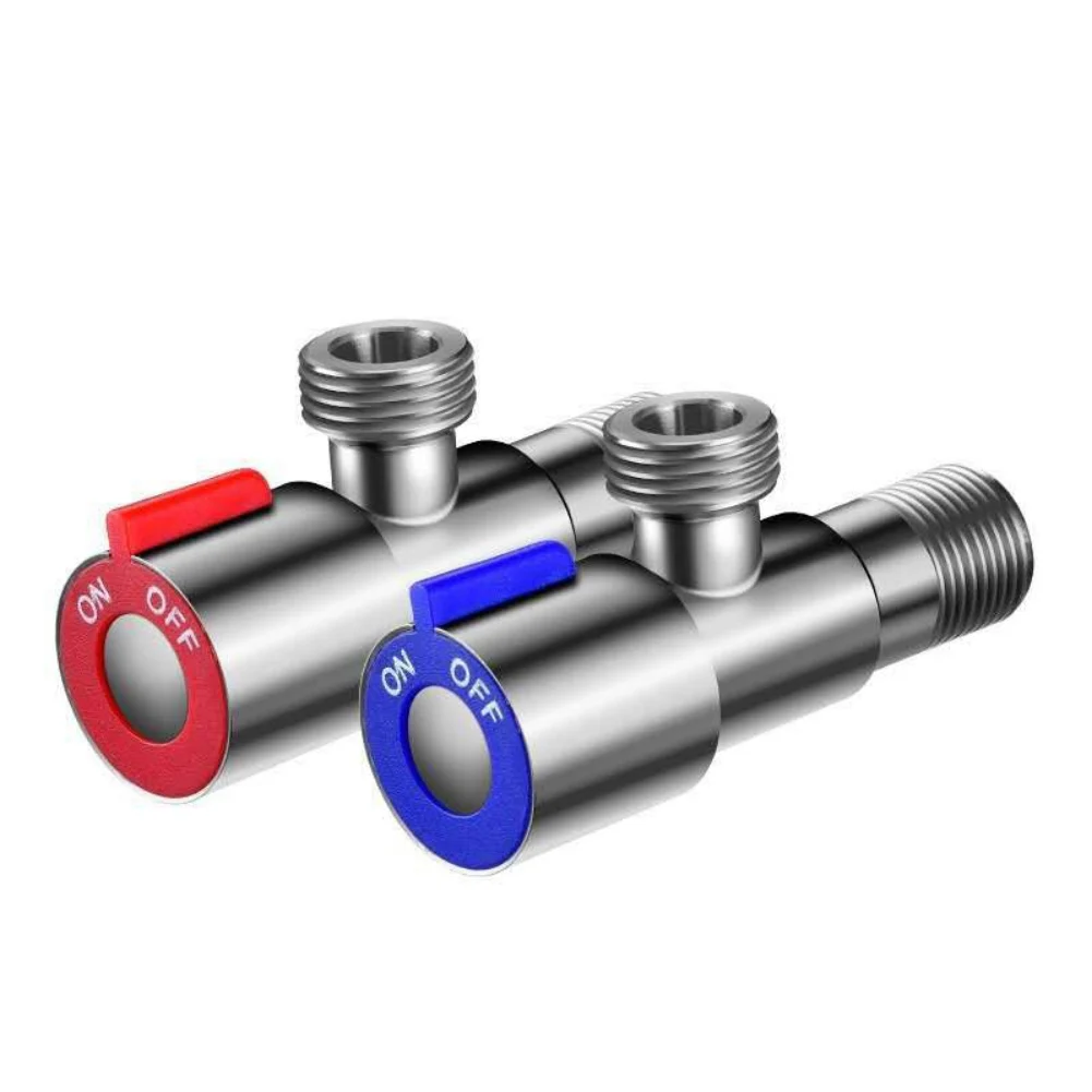 Угловой клапан из нержавеющей стали для раковины в туалете стопор холодной и