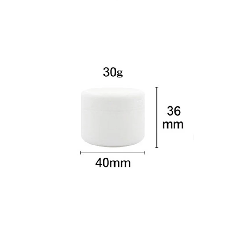 10 шт 30 г пластиковая пустая банка для макияжа горшок белый многоразовый образец