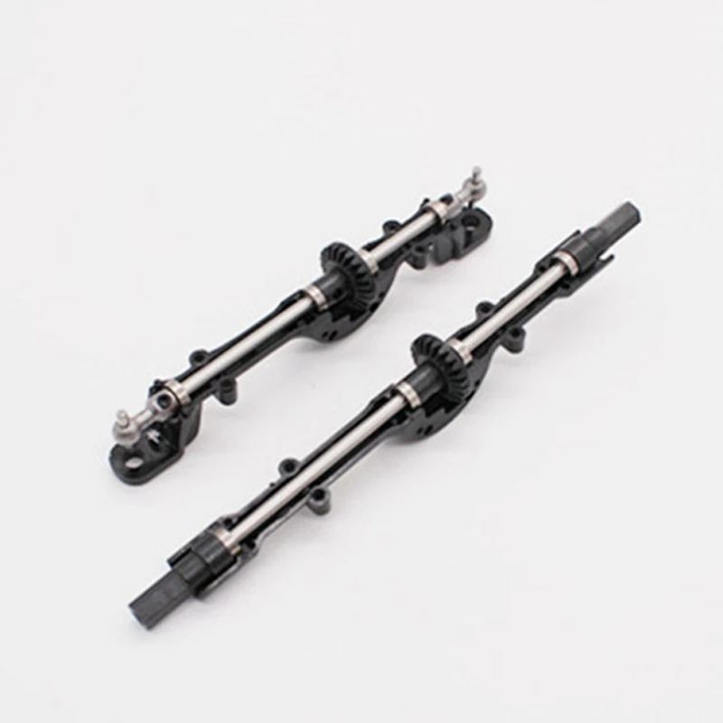 

1Pcs Upgrade Metal Gear Bridge Axle & 1 Set Metal Front Rear Axle Gear Steering Pull Rod Servo Pull Rod,Front for Wpl