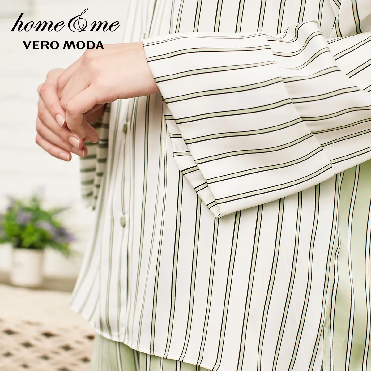 Vero Moda женские полосатые топы разных цветов с широкими манжетами для дома | 3191P9501