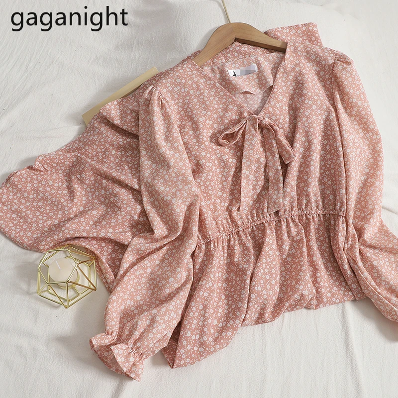 

Женское шифоновое платье-трапеция, с длинным рукавом, винтажное, в Корейском стиле, весна-осень