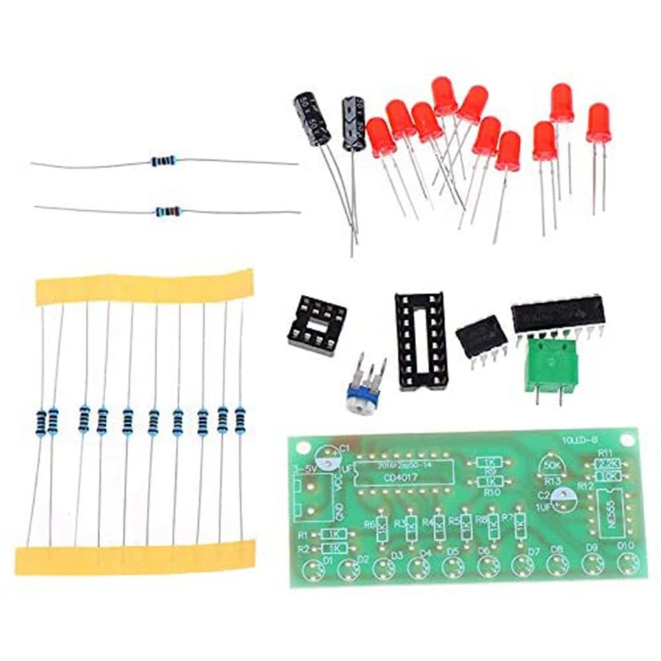Обучающие наборы NE555 + CD4017 светодиодный модуль мигающего света для Arduino генерация