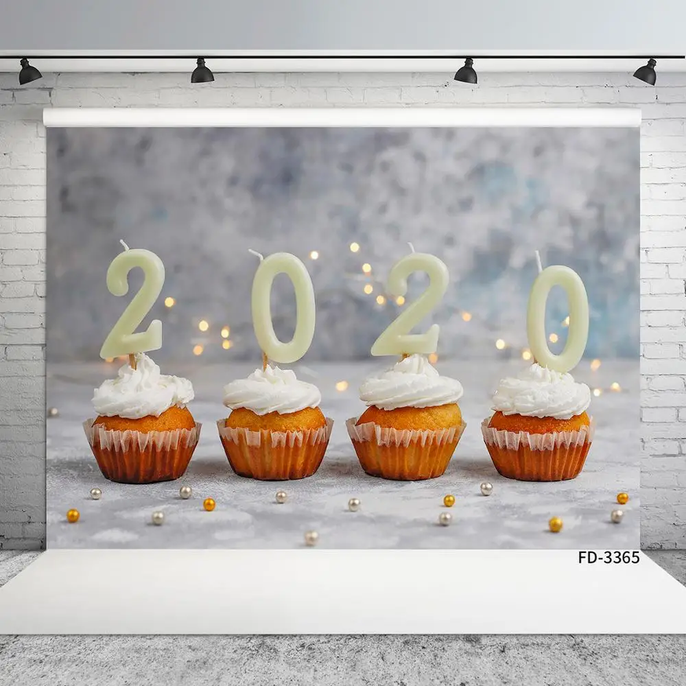 2020 Виниловый фон для фотографирования с изображением новогодней вечеринки
