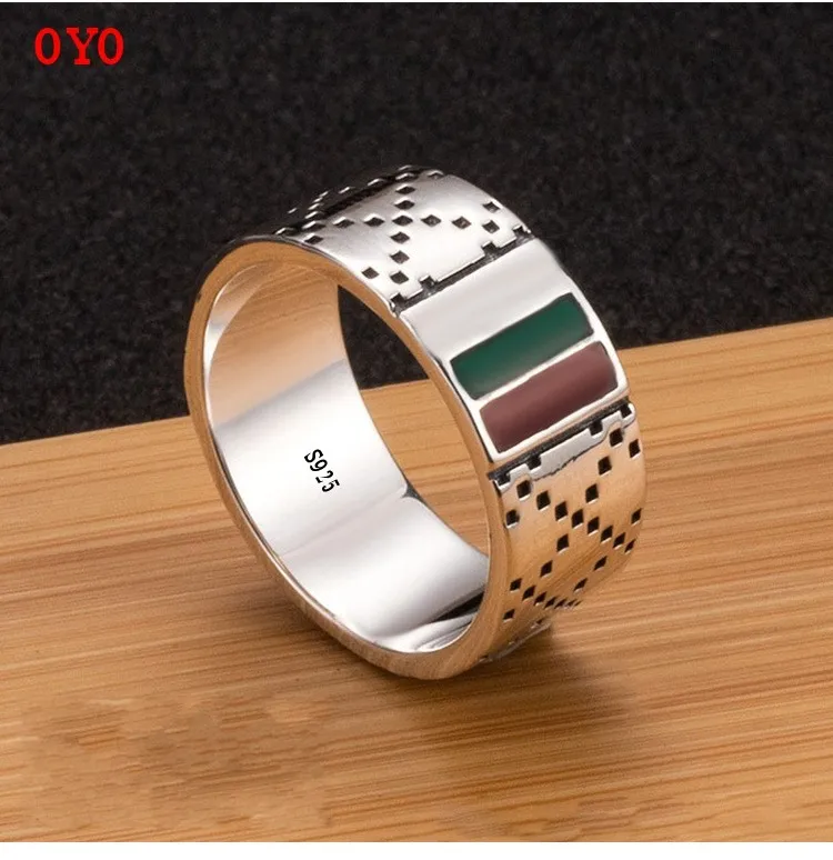 s925 sterling silver ring simple wild new index finger ring male Thai silver retro ring