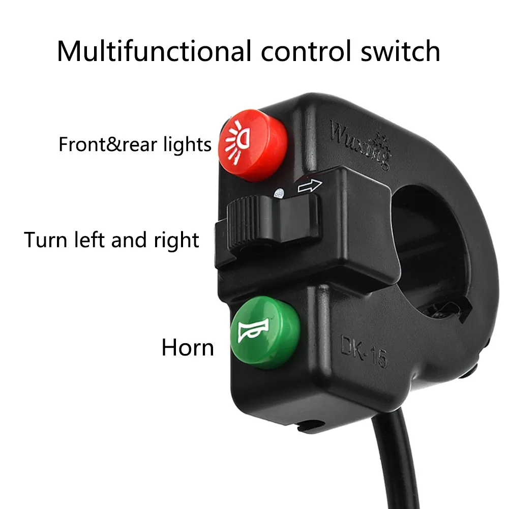 

High Luminous 12-60V Electric Bicycle Light Set With Horn Brake Turn Signal Cool Tail Ebike Light Part Cycling Accessory Part