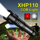 Высокомощный мини-фонарик XHP110 COB Перезаряжаемый USB Тактический фонасветильник 18650 светодиодный фонарь для охоты портативный фонарь