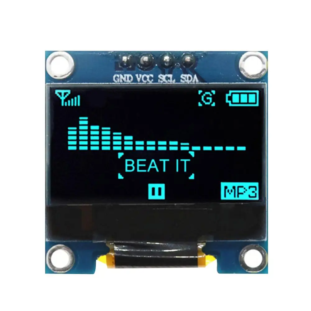 

0.96 Inch Oled IIC Serial White OLED Display Module 128X64 I2C SSD1306 12864 LCD Screen Board GND VDD SCK SDA For Arduino