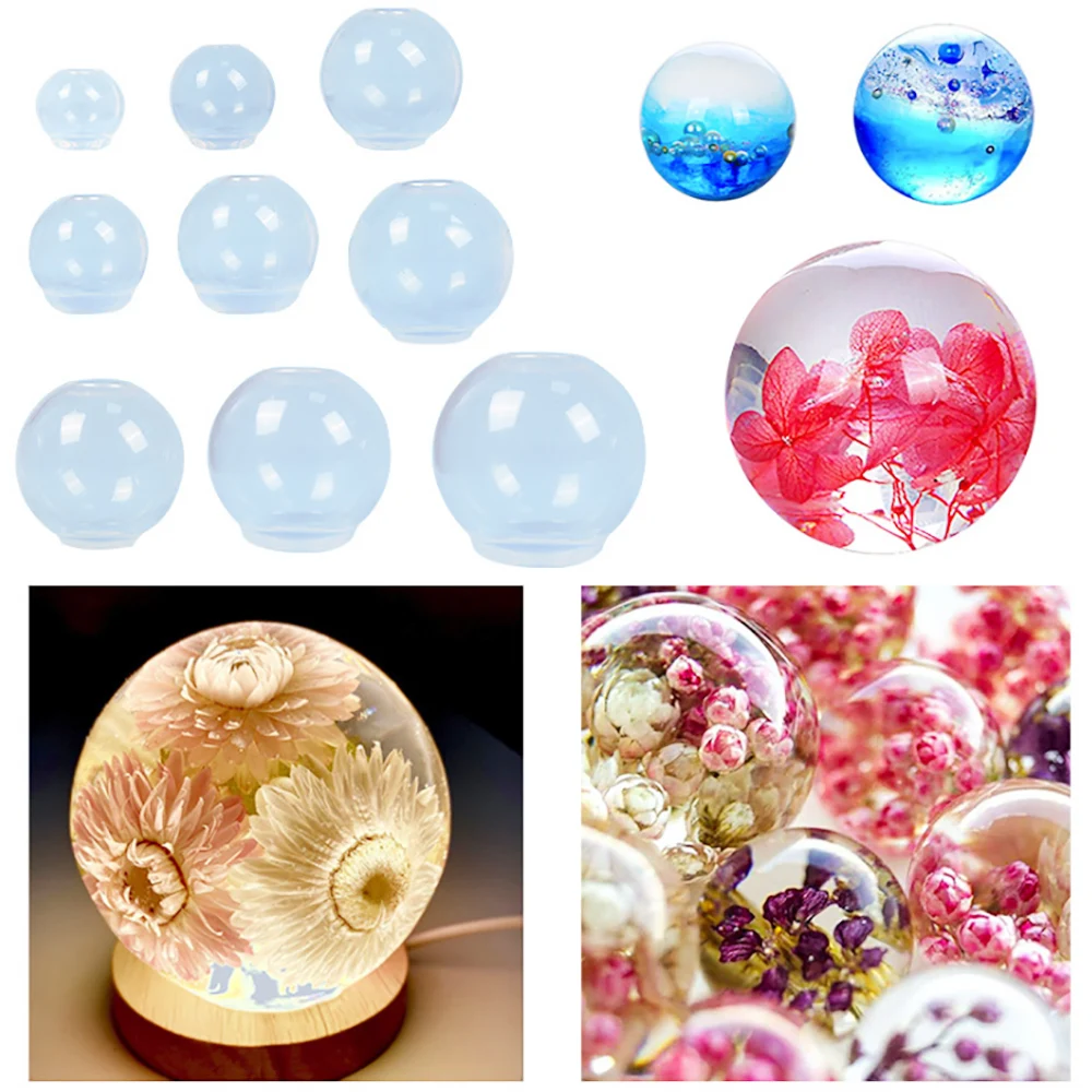 

Прозрачная сфера, силиконовые формы для смолы, круглые шарики 20-100 мм, для смолы, ювелирных изделий, мыла, свечей, рукоделия, изготовление