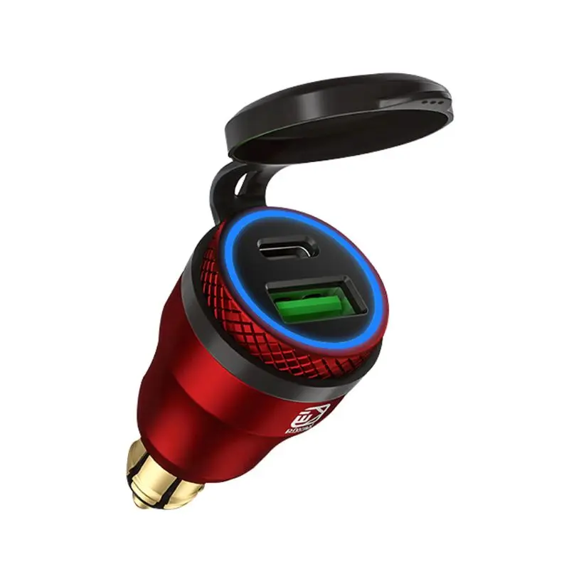 Водонепроницаемая мотоциклетная Быстрая зарядка 12 В 24 QC3.0 USB Type C PD адаптер