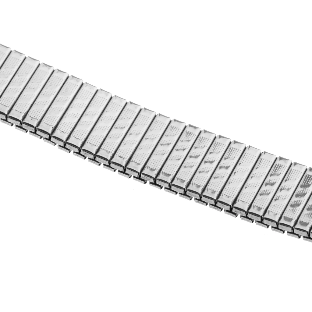 

18mm Stainless Steel Sports Spring Strap Bracelet Fixed Link for Unisex Watch