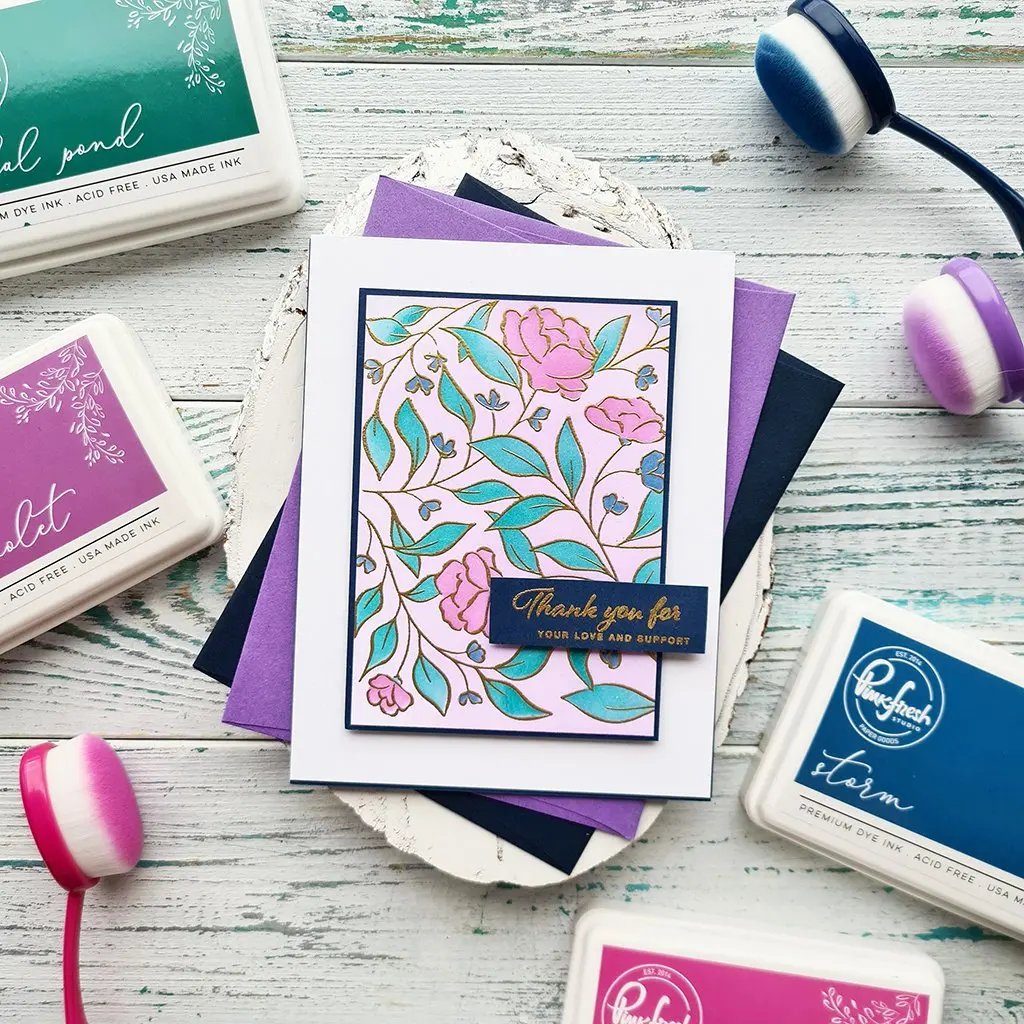 

New Blooms Leaf Plant Stamps Hot Foil Scrapbook Diary Decoration Stencil Embossing Template DIY Greeting Card Handmade Gift