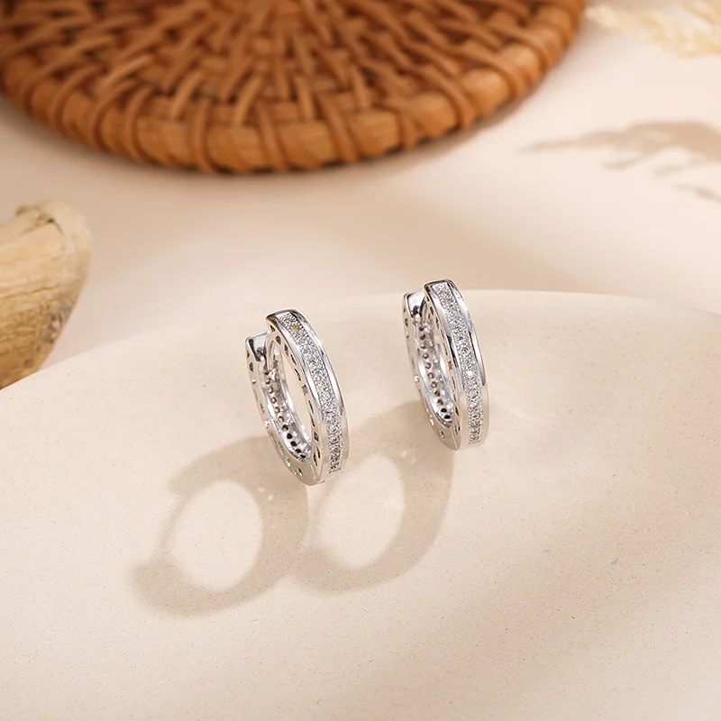 

MAIKALE Multiple Trendy Cubic Zirconia Stud Earrings V-type Fashion Hollow Simple Earrings For Women Jewelry high quality Gift