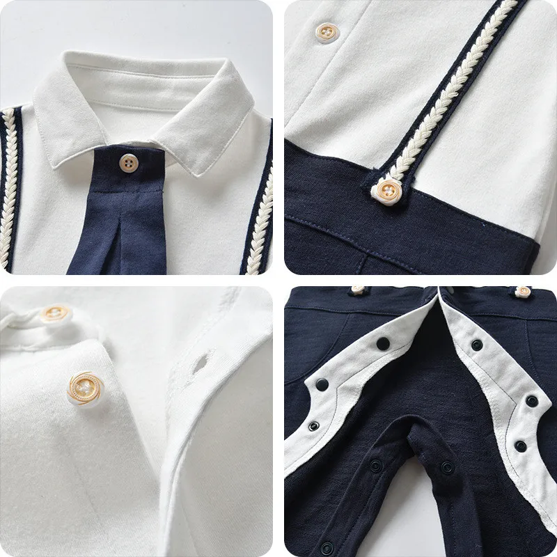 

Boy Clothes Gentleman Clothing For Newborn Clothing cotton Baby's Rompers Infant Jumpsuit With Spring Autumn Baby Outfits 0-24M