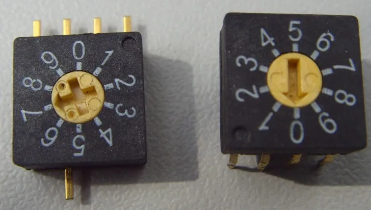 2PCS Inlet encoder switch switches 0-9 n code encoding 4: 1 with a foot pin sheet abreast | Обустройство дома