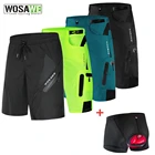 WOSAWE Мужские велосипедные шорты с гелевой прокладкой 5D, велосипедное нижнее белье, Горные Шорты для горного велосипеда, свободные уличные шорты для велосипедистов MTB