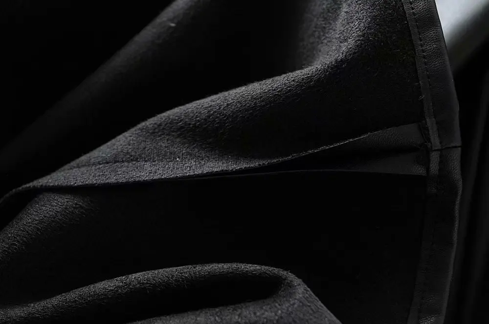 2020 модные осенне зимние женские платья средней длины из искусственной кожи на