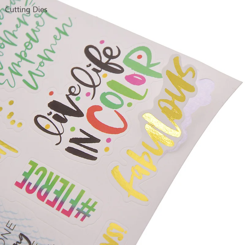 2019 Новое поступление красочные бумажные наклейки с английскими буквами для