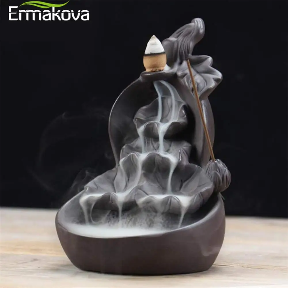 ERMAKOVA фиолетовый песок держатель для благовоний Тыква водопад глина благовония