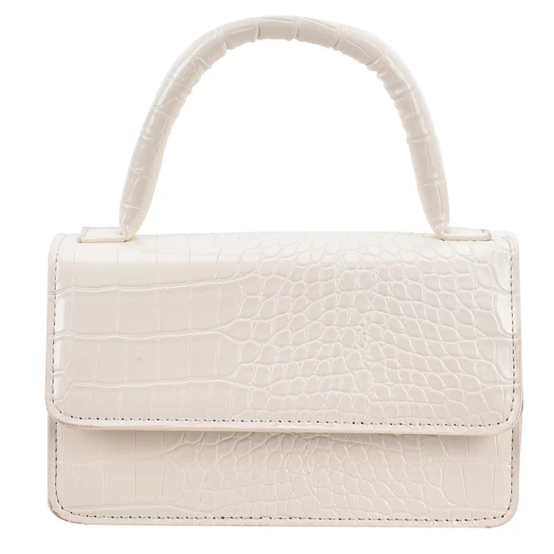 

Design Handle Stone Pattern PU Leather Mini Crossbody Bags 2021 Summer Women Chain Shoulder Handbags and Purses