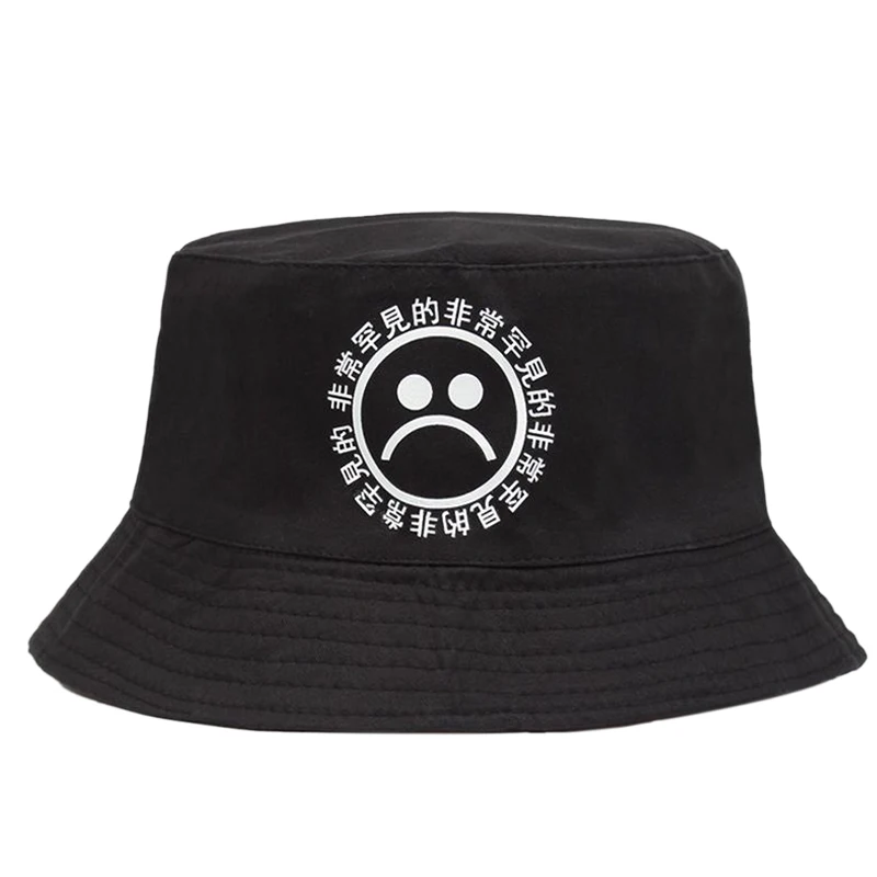 

1PC Bucket Hat Sad Boys Men Women Hip Hop Fishing Cap Sun hat