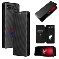 luxury carbon fiber flip magnetic leather case for asus rog phone ii phone 2 zs660kl phone 3 zs661ksphone 3 strix 5 zs673ks