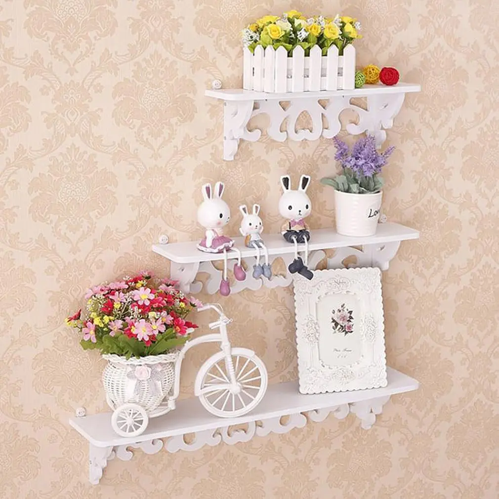 Один набор из белого дерева три штуки белая деревянная настенная полка для