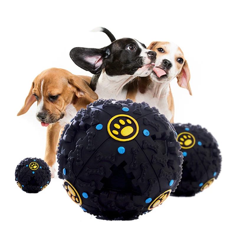 

Dog toys Monster Squeak Pet Food Dispenser Dog Toys Ball For Kids Pitbull Golden Retriever Popular Toys Animals interactive game