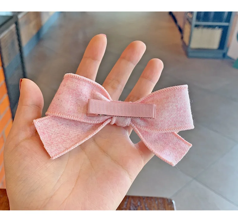 Новые детские заколки для волос снежинки шерстяной шар банты девочек звезды wonem