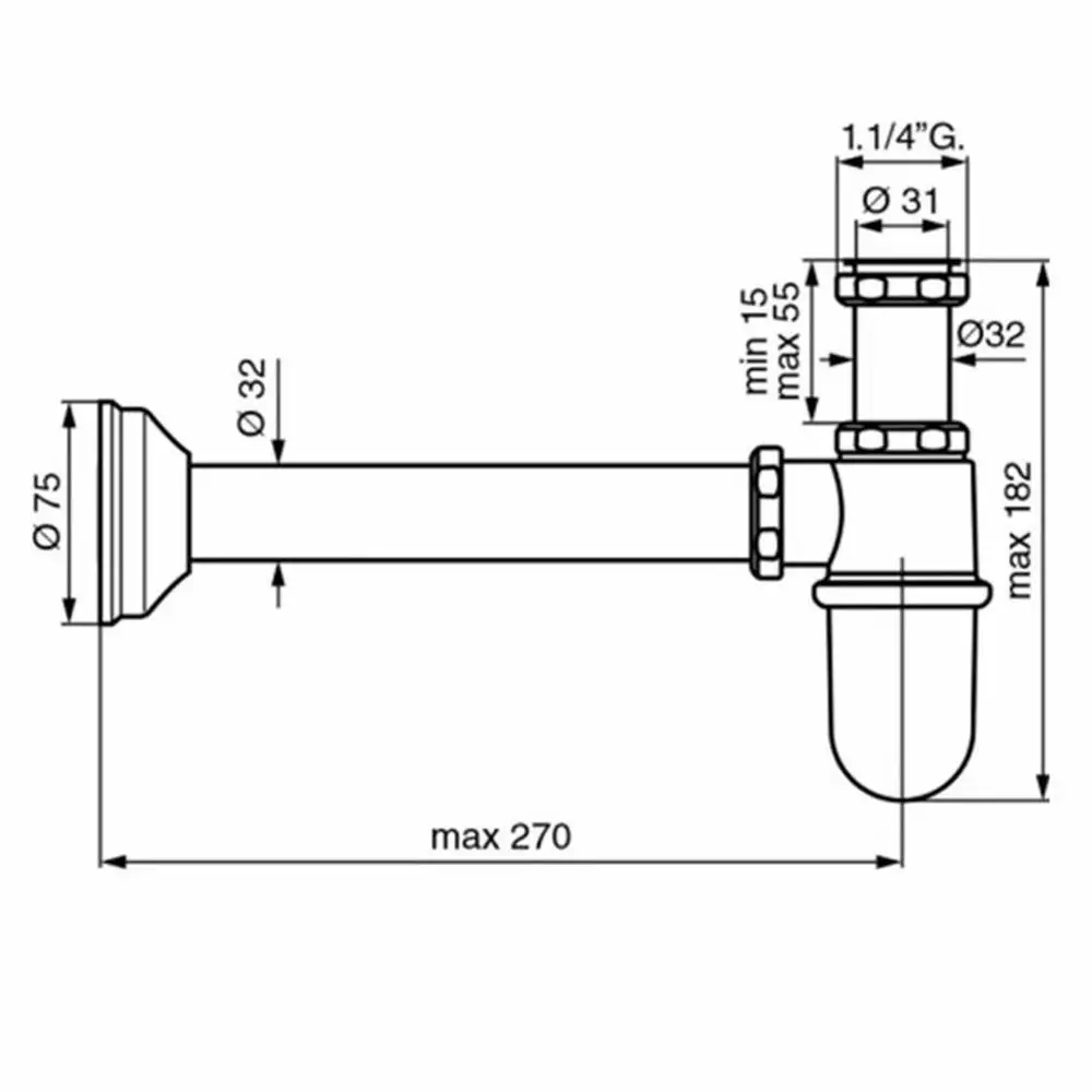 Античная бронзовая сифоновая бутылочная ловушка всплывающая раковина сливная